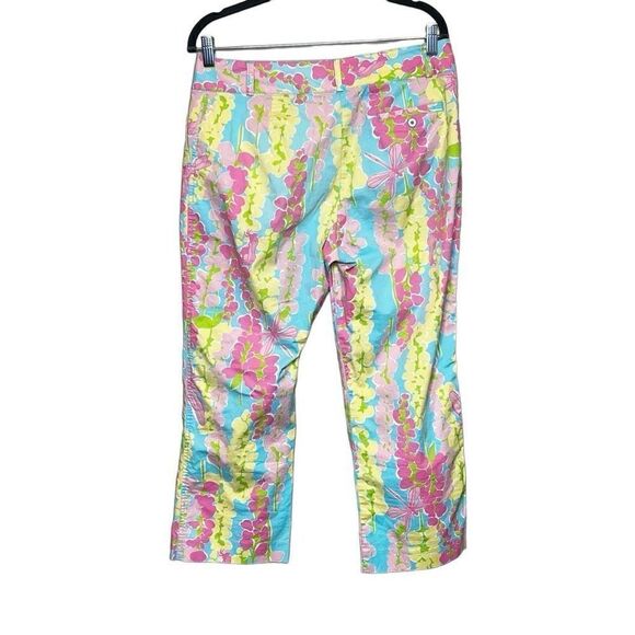 Lilly Pulitzer vintage snappy dragonfly crop pants size 10 - Picture 2 of 12